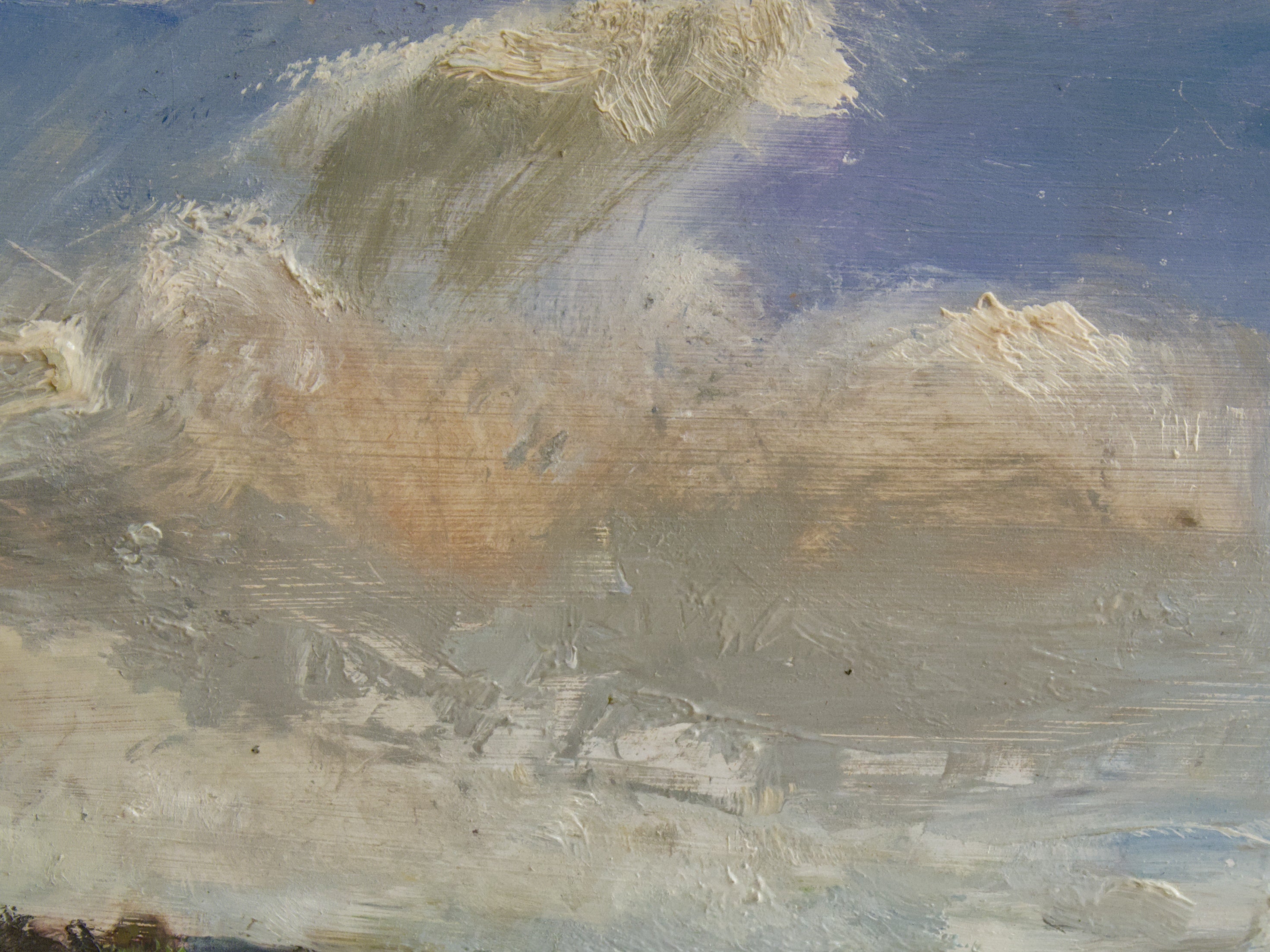 The Douglas River gleams below the blossoming rainclouds above (2021)
