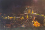 Harbour Bridge Aflame in Light, from the Observatory (2017)