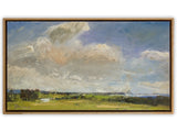 The Douglas River gleams below the blossoming rainclouds above (2021)